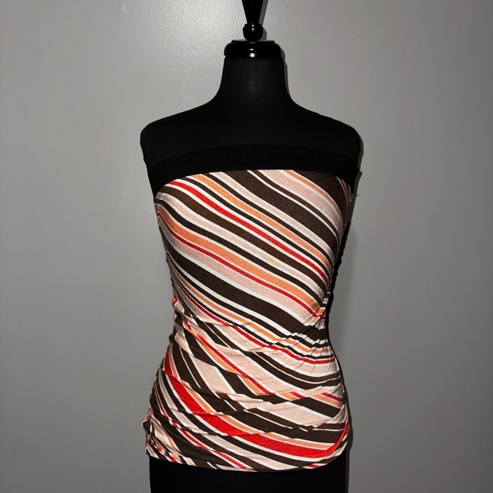 Bebe Multicolor Strapless Top